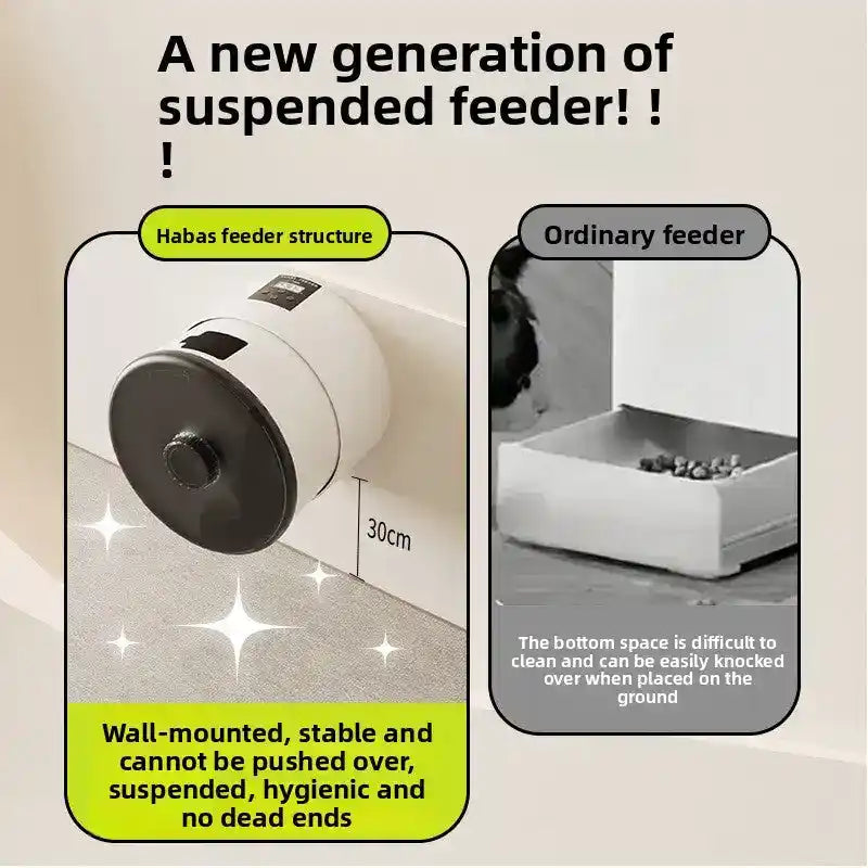 Wall - Mounted WiFi Pet Feeder - Automatic Pet Feeder - TinPaw