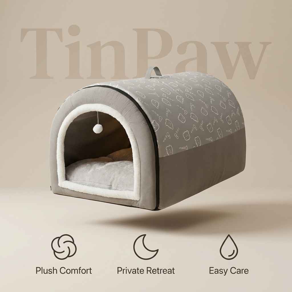 Washable Fleece Pet House - Dog Beds & Furniture - TinPaw