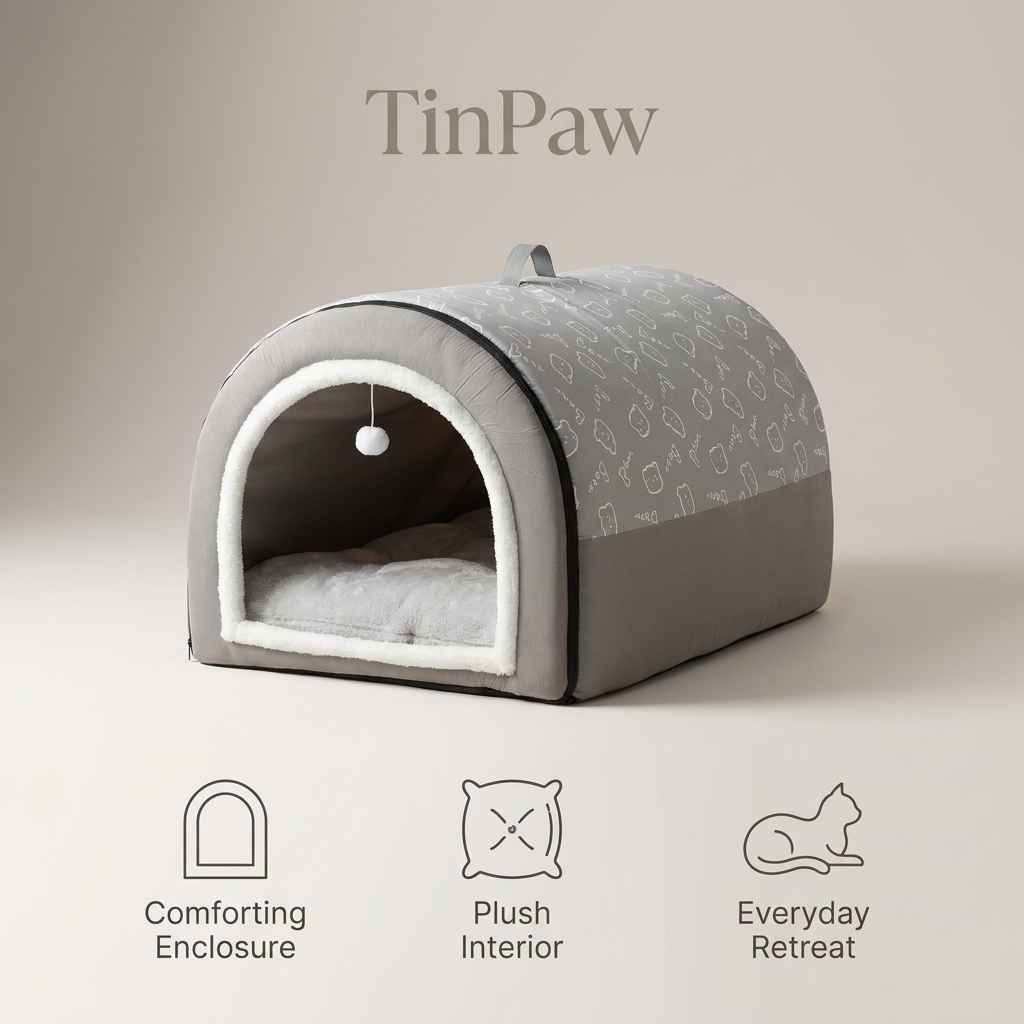 Washable Fleece Pet House - Dog Beds & Furniture - TinPaw