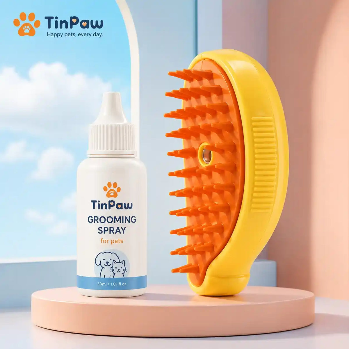 Water Jet Hair Remover - Dog Slicker Brushes - TinPaw - Banana Yellow DryShampoo - SU00346923 - Banana Yellow DryShampoo