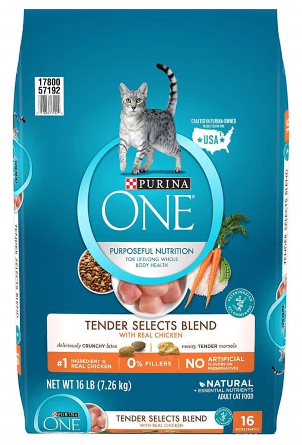 Purina One Tender Selects Blend With Real Chicken Adult Dry Cat Food 